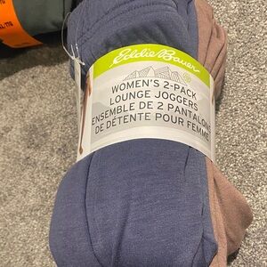 Eddie Bauer womens 2 pack Lounge Joggers in 2 colours Blue and mauve new pack